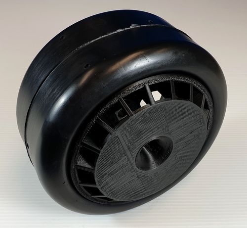 Flasque roue R21  1/4 Black "carbon"